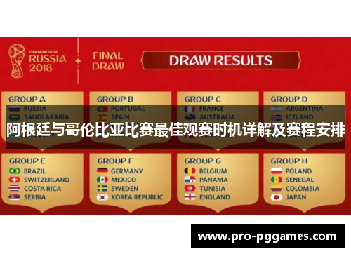 阿根廷与哥伦比亚比赛最佳观赛时机详解及赛程安排